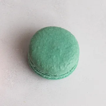 Macaron de Baunilha, visto de cima.